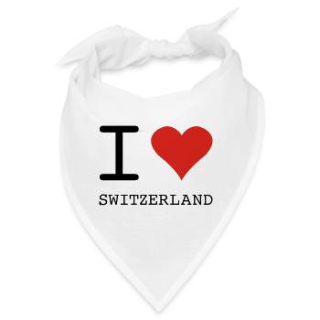 I LOVE SWITZERLAND - Bandana - Weiß - Vorne