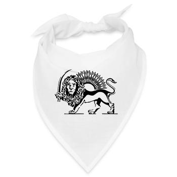 Shir O Khorshid - Sonne und Löwe - Bandana - Weiß - Vorne