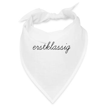erstklassig - Bandana - Weiß - Vorne