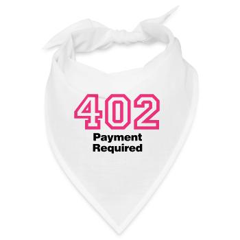 Error 402 Payment Required - Bandana - Weiß - Vorne