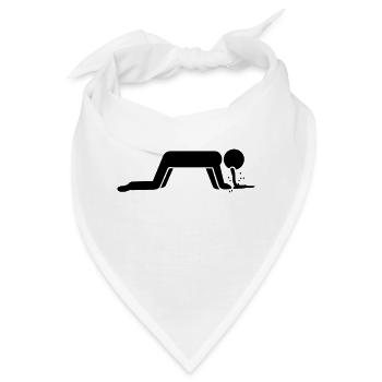 Reihern, Kotzen / barfing (ohne text, 1c) - Bandana - Weiß - Vorne