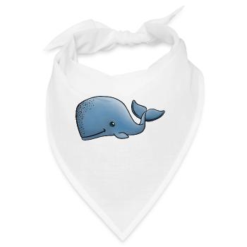 Kleiner Pottwal - Bandana - Weiß - Vorne