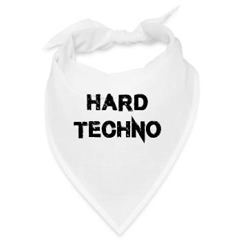 Hard Techno - Bandana - Weiß - Vorne