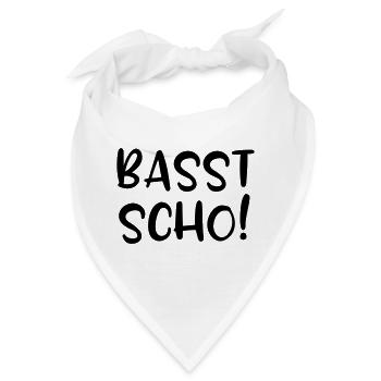 Basst scho, lustige Bayern - Bandana - Weiß - Vorne