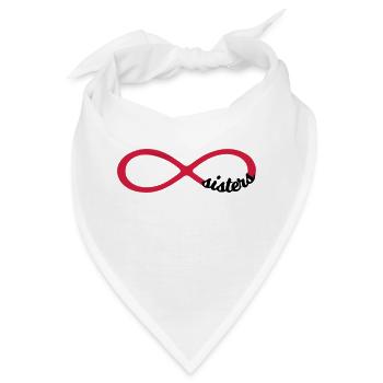 Infinity Schwester Sisters sisterlove Schwestern - Bandana - Weiß - Vorne