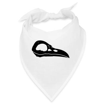 Rabenschädel | Crow Skull - Bandana - Weiß - Vorne