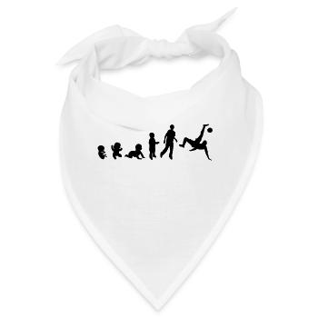 Evolution Mensch Männer Sport Fußball Blei - Bandana - Weiß - Vorne