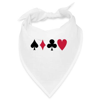 poker - Bandana - Weiß - Vorne