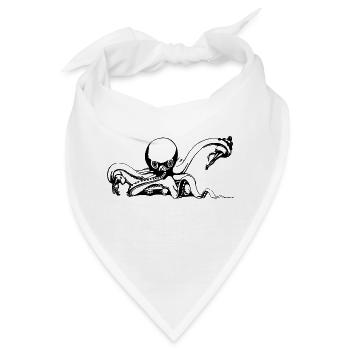 tintenfisch giant octopus krake kalmar sepien fish - Bandana - Weiß - Vorne