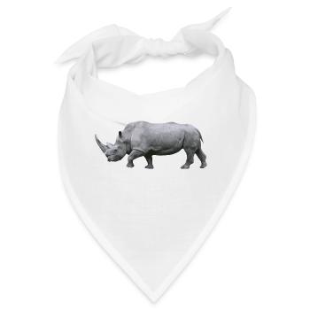 Rhinozeros - Bandana - Weiß - Vorne
