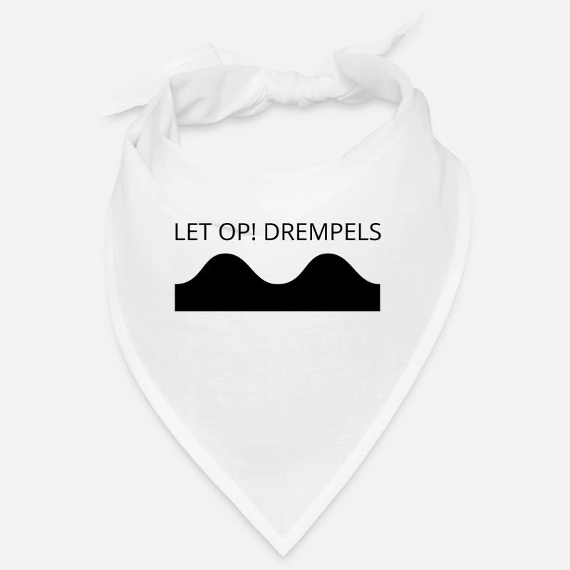 Let op Drempels black Bandana