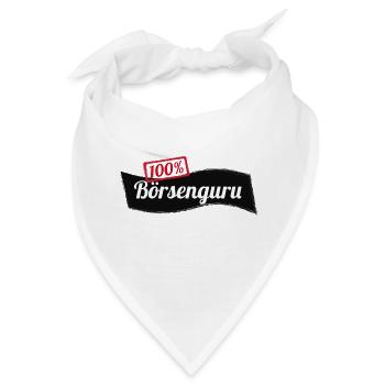 Börsenguru 100 % trading Analyse Geschenkidee - Bandana - Weiß - Vorne