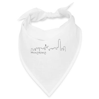 Skyline Hongkong - Bandana - Weiß - Vorne