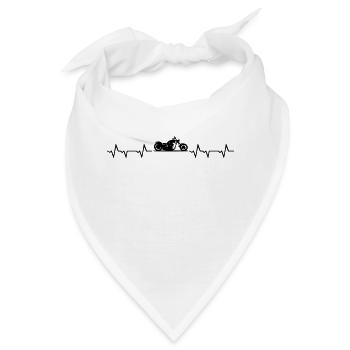 Motorrad Chopper - Bandana - Weiß - Vorne