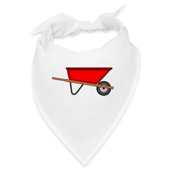 Schubkarre Garten Gärtner - Bandana - Weiß - Vorne
