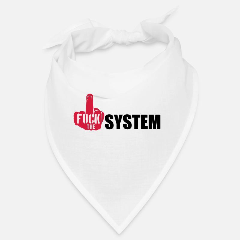 logo main doigt du milieu cool texte rebelle baiser t Bandana