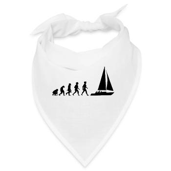 Evolution Segeln Segelboot Segelschiff - Bandana - Weiß - Vorne