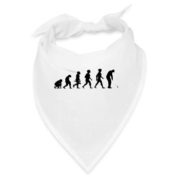 Evolution Golf Golfer Golfspieler Golfplatz - Bandana - Weiß - Vorne