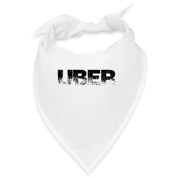 Über Uber Wort Spruch Wörter Worte - Bandana - Weiß - Vorne