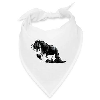 Drolliges Friesen Pferd - Friese - Bandana - Weiß - Vorne