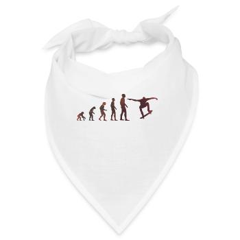 Evolution der Skater Skateboard Extremsport - Bandana - Weiß - Vorne