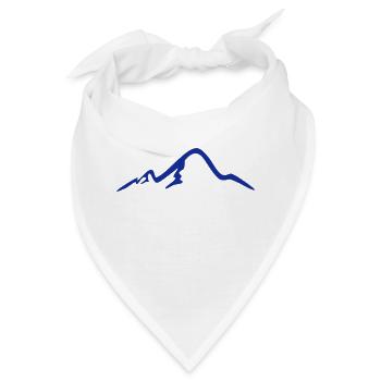 Berg, kurvig - Bandana - Weiß - Vorne