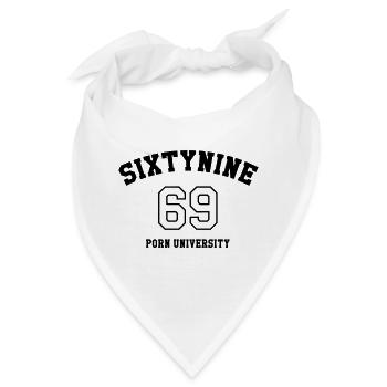 69 Porn University - Bandana - Weiß - Vorne