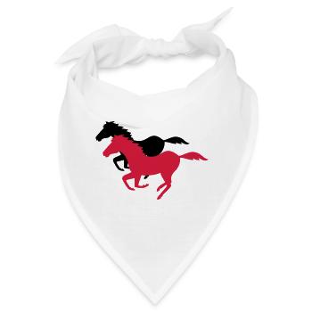 galopp pferderennen - Bandana - Weiß - Vorne