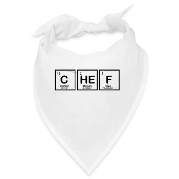 Chef Chemical Elements Periodensystem Nerd Shirt - Bandana - Weiß - Vorne