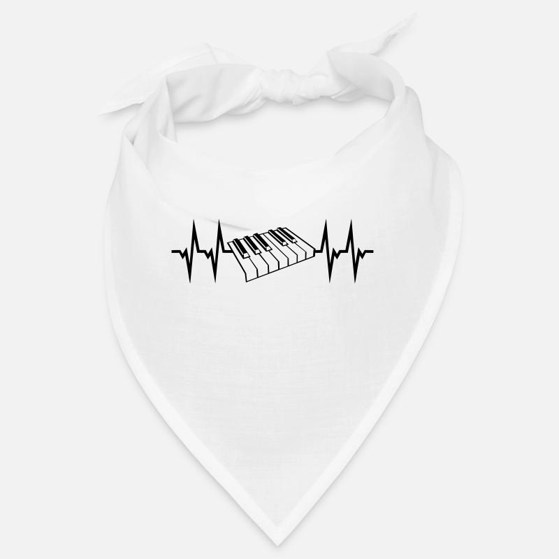 Piano, battement de coeur de clavier de piano Bandana