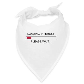 Interesse lädt, Nerd, Geek - Bandana - Weiß - Vorne