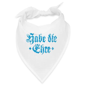Habe die Ehre (Vintage/Hellblau) - Bandana - Weiß - Vorne