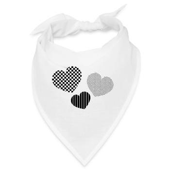 ICH LIEBE DICH. ICH LIEBE DICH. LIEBE. LIEBE. HERZ. - Bandana - Weiß - Vorne