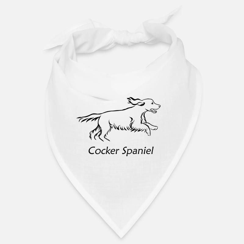 Cocker Spaniel - Bandana - Weiß