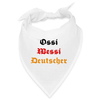 Ossi Wessi Mauer Weg Einheit Feiertag Deutschland - Bandana - Weiß - Vorne