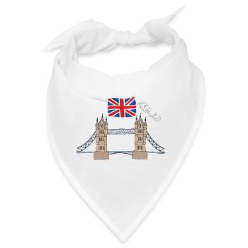 England London Großbritannien Tower Bridge Big Ben - Bandana - Weiß - Vorne