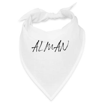 Alman Spruch Schrift - Bandana - Weiß - Vorne
