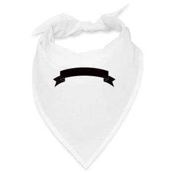 Banner Wimpel schwarz - Bandana - Weiß - Vorne