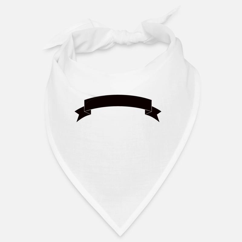 Banner Wimpel schwarz - Bandana - Weiß