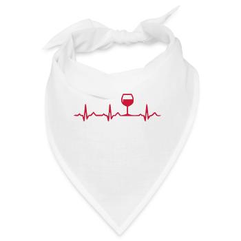 EKG Rotwein - Bandana - Weiß - Vorne
