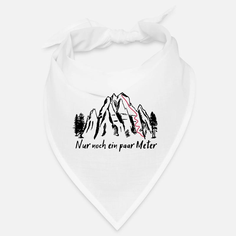 Berge, Bergsteigen - nur noch ein paar Meter - Bandana - Weiß