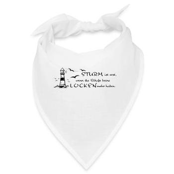 Sturm und Locken - Bandana - Weiß - Vorne