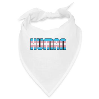 Transgender Human LGBTQ Trans Pride Flagge - Bandana - Weiß - Vorne