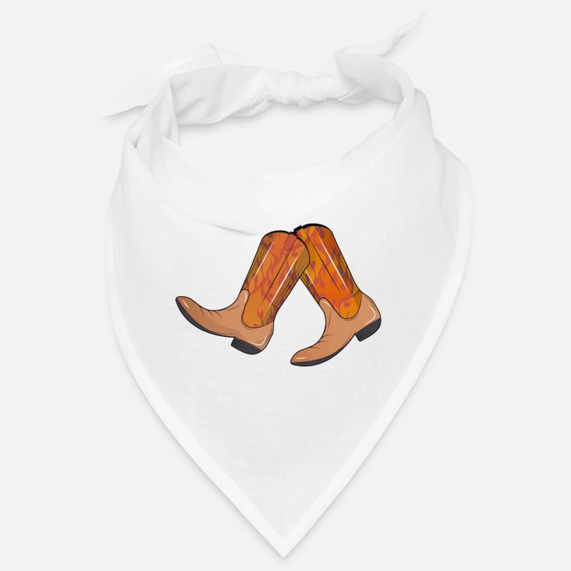 extravagant western boots with flame pattern Bandana