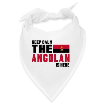 Keep Calm Angola Flaggen Design - Bandana - Weiß - Vorne