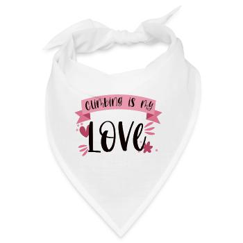 Klettern Bergsteigen Berge Liebe Geschenk - Bandana - Weiß - Vorne