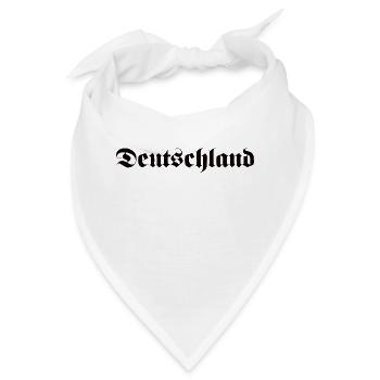Deutschland schwarz - Bandana - Weiß - Vorne