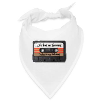 Kassette Retro Lebensmoment - Bandana - Weiß - Vorne