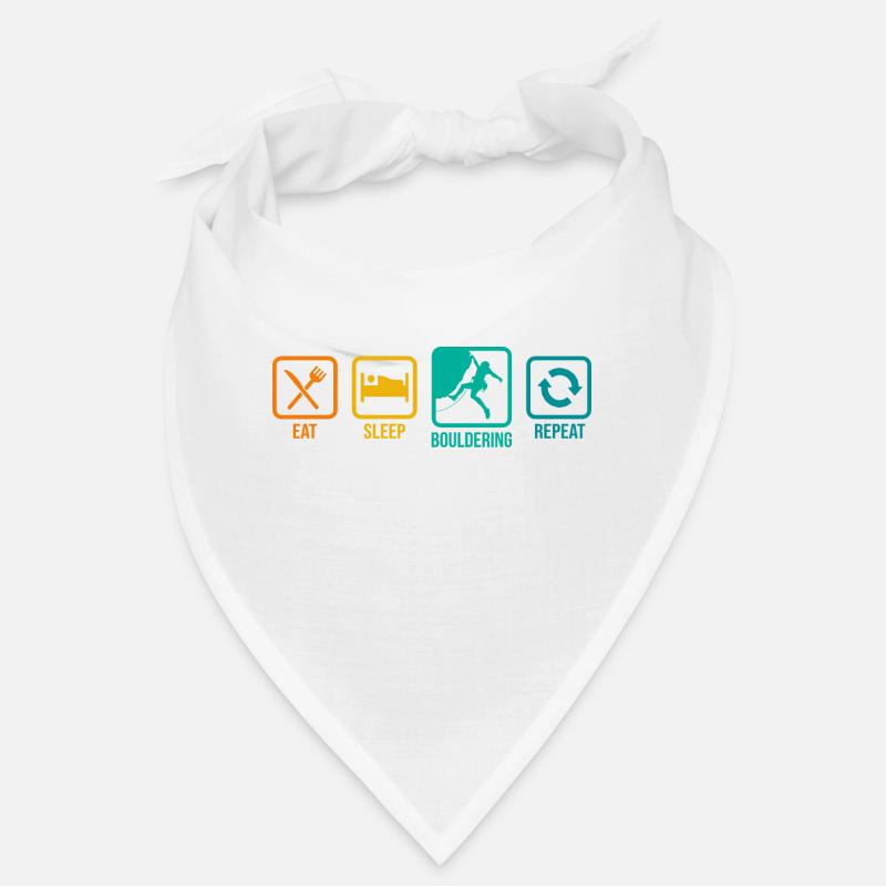 Eat Sleep Bouldering Repeat Rock Boulder Climbing Bandana