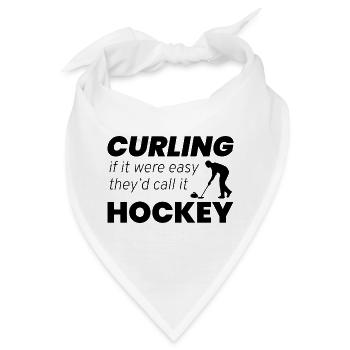 Curling Kehren Winter Eissport Curler Hockey - Bandana - Weiß - Vorne